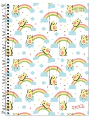 Caderno Universitário Espiral 10 M 80 fls SPICE FEMININO Abacate - TILIBRA