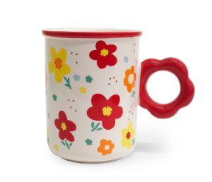 Adorno decorativo Flor vermelha