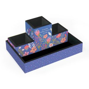Organizador de Mesa - Fina Ideia - Primavera com 4 peças