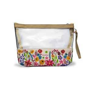 Kit Nécessaire 3 Peças - Fina Ideia - Floral com espelho