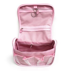 Necessaire com Gancho - Fina Ideia - Borboletas no Jardim 24x20x9cm com alça e zíper