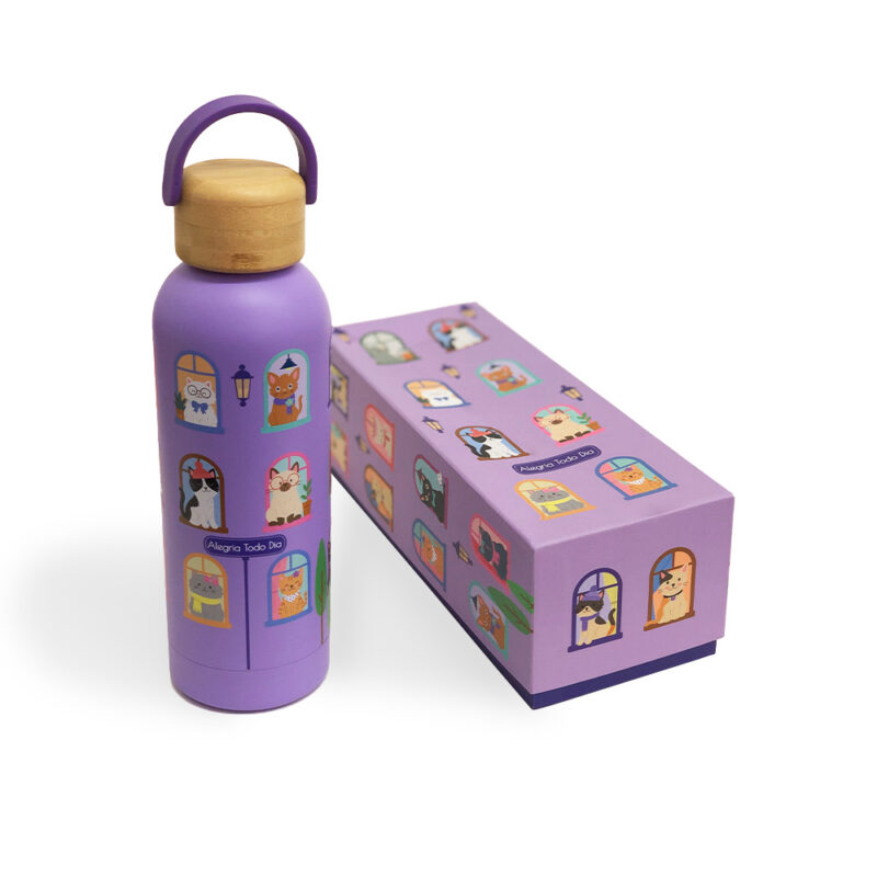 Garrafa Térmica - Fina Ideia - Gato na Janela 500ml